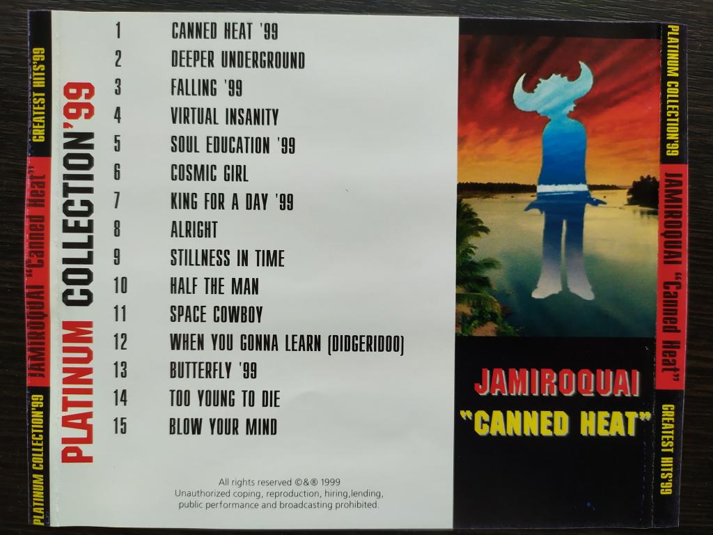 JAMIROQUAI – Platinum Collection 99 - "Canned Heat" Greatest Hits 1999