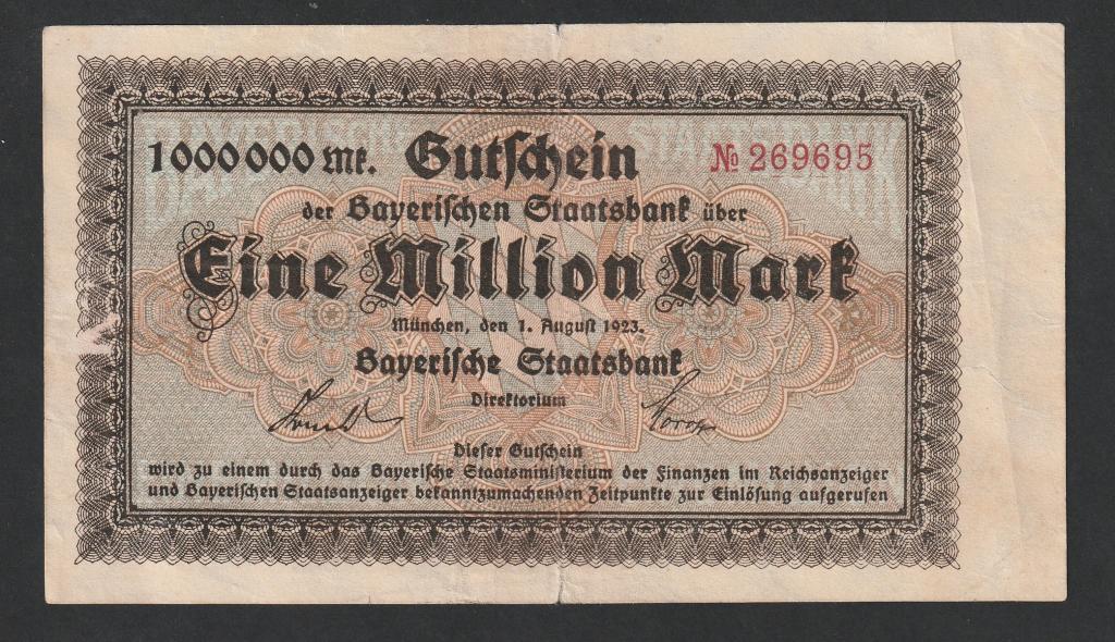 Германия, 1000000 марок 1923 года, Бавария