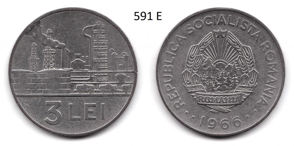 Румыния. 3 лей. 1966 год.
