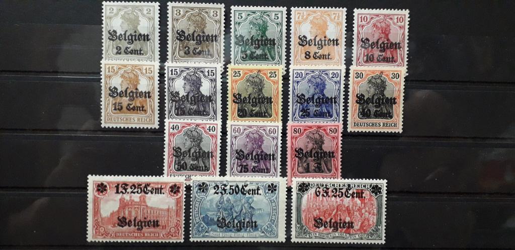 Германия. Landespost in Belgien. 1916/1918. Mi#10-25. MNH. (Полная серия)