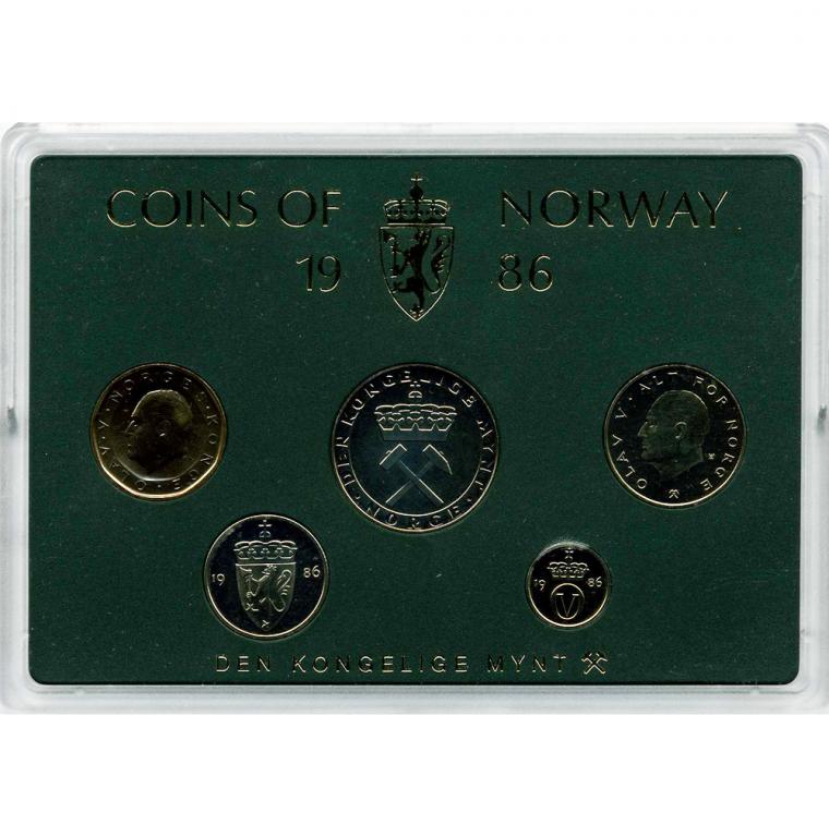 Норвегия Набор из 5 монет 1986