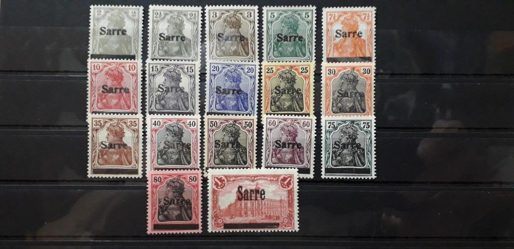 Германия. Saargebiet. Mi#1-17. MNH. (Полная серия) КЦ 800€.