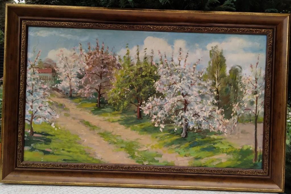 картина Яблоневый сад, холст,масло,художник Дибров Виктор Семёнович