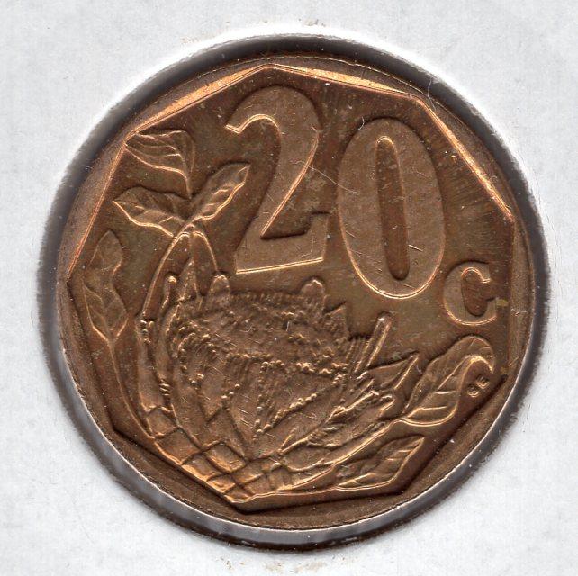 20 центов - ЮАР - 2007 - iNingizimu Afrika