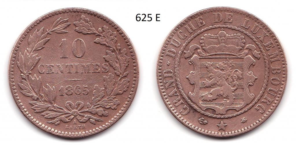 Люксембург. 10 сантимов. 1865 г.
