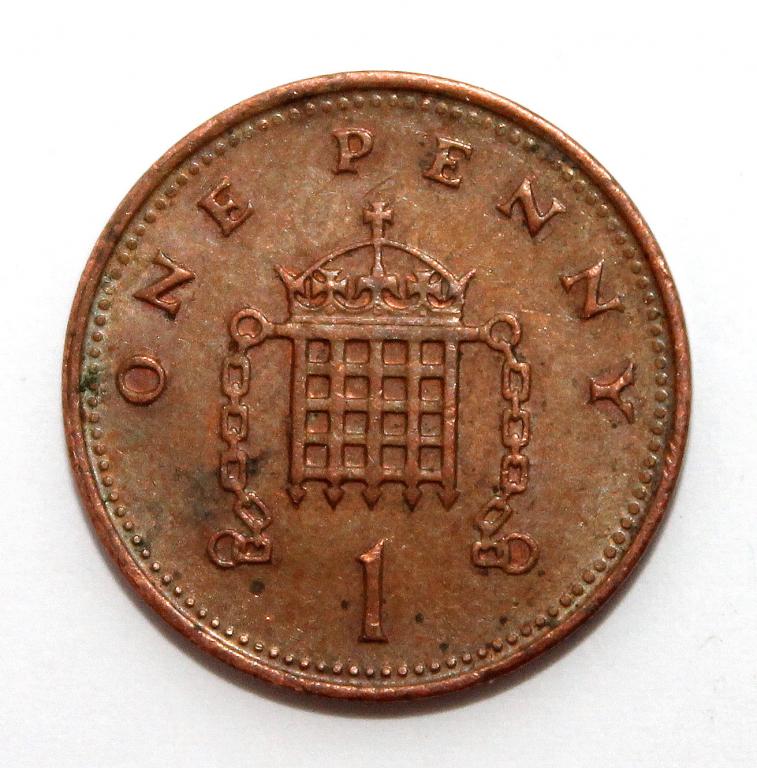 ВЕЛИКОБРИТАНИЯ 1 пенни 1993 (KM# 935a) ЕЛИЗАВЕТА II