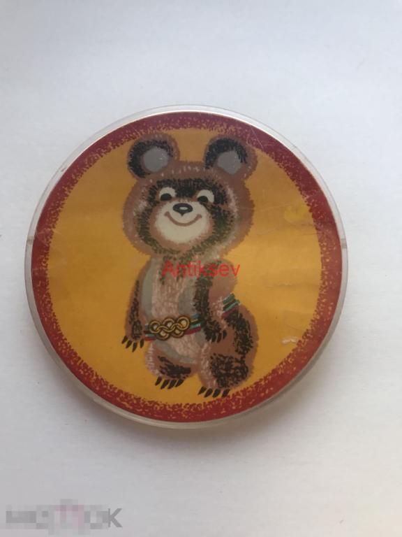 Знак спорт олимпиада 1980 мишка олимпийский 