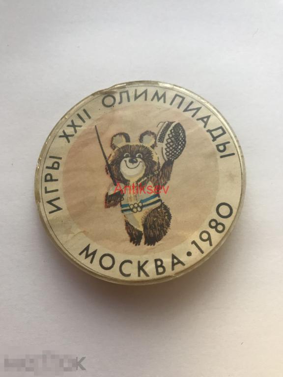 Знак спорт олимпиада 1980 мишка олимпийский 