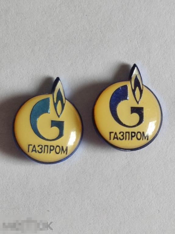 Значок ГАЗПРОМ зажигалка GAZPROM газ энергетика нефть промышленность знак 2 разновидность цвета в 