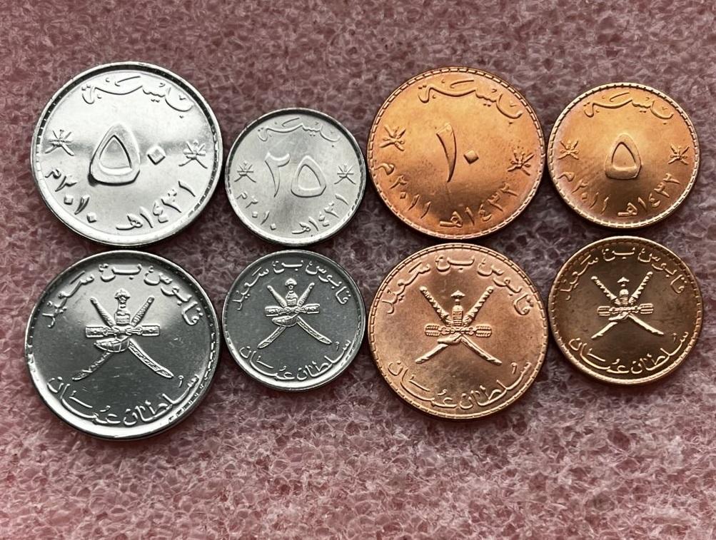 Оман набор 5 10 25 50 байса 2010-2011 unc