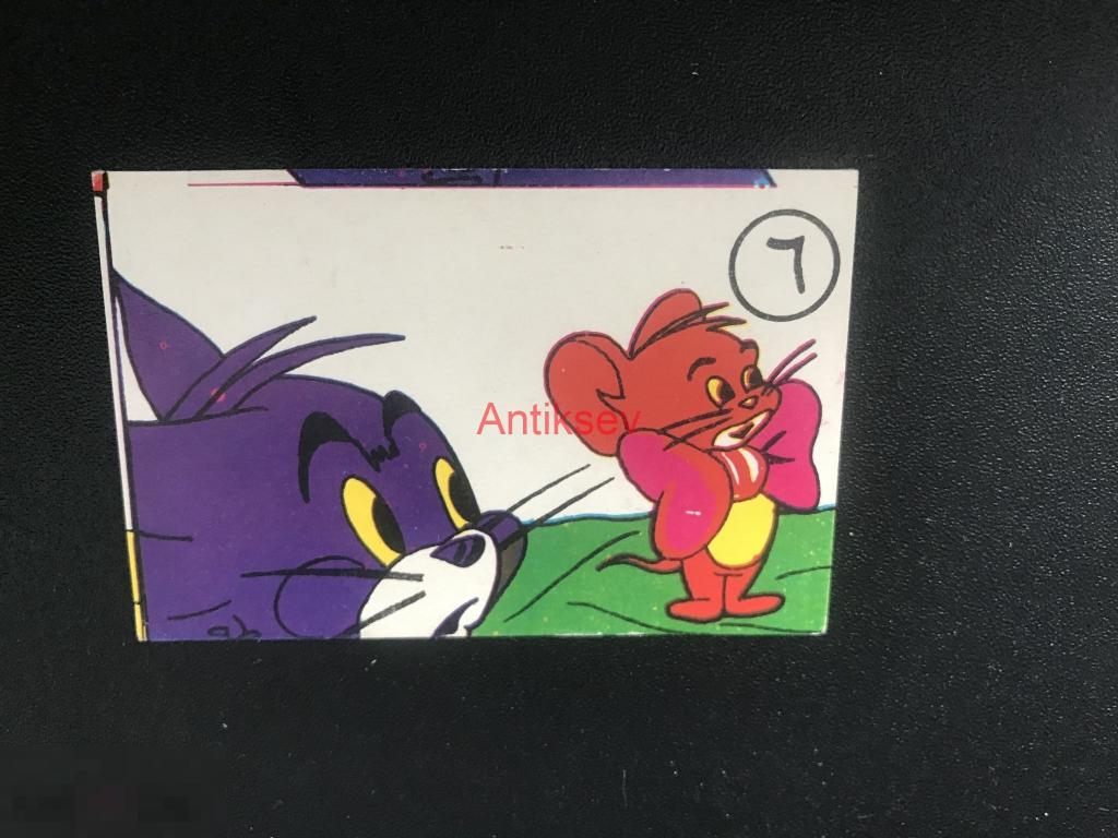 Картонная карточка Том и Джерри Сирия редкость 