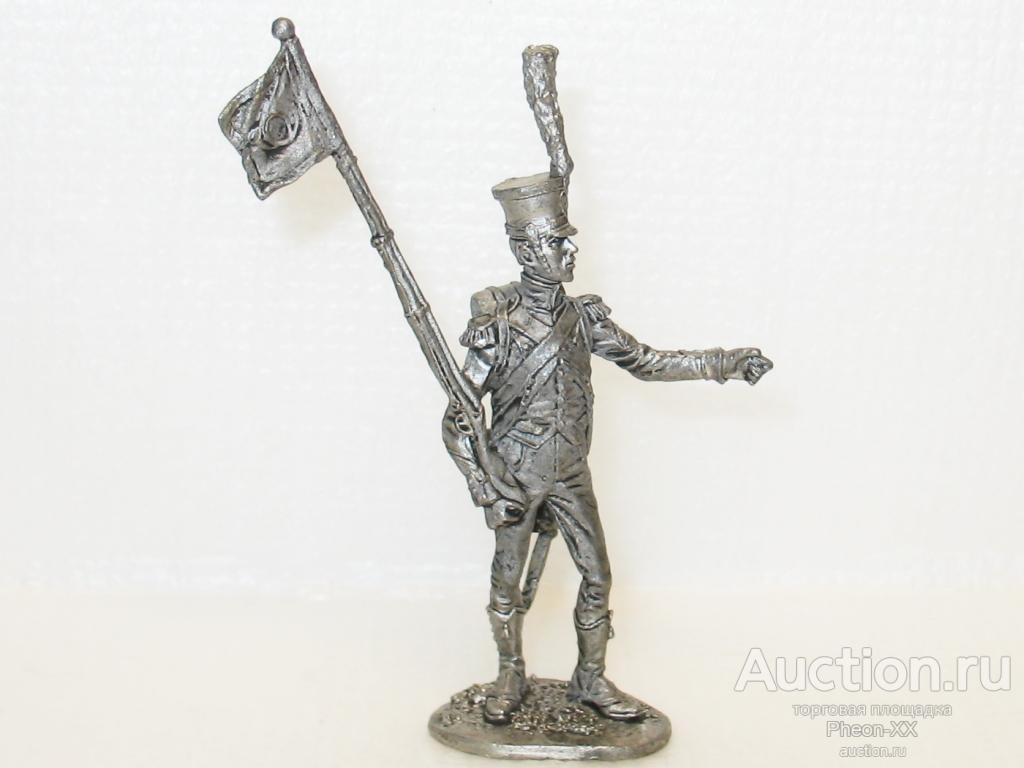 фигурка 54мм Сержант лёгкой пехоты с фаньоном. Франция, 1809-13гг. (EK Castings) N42