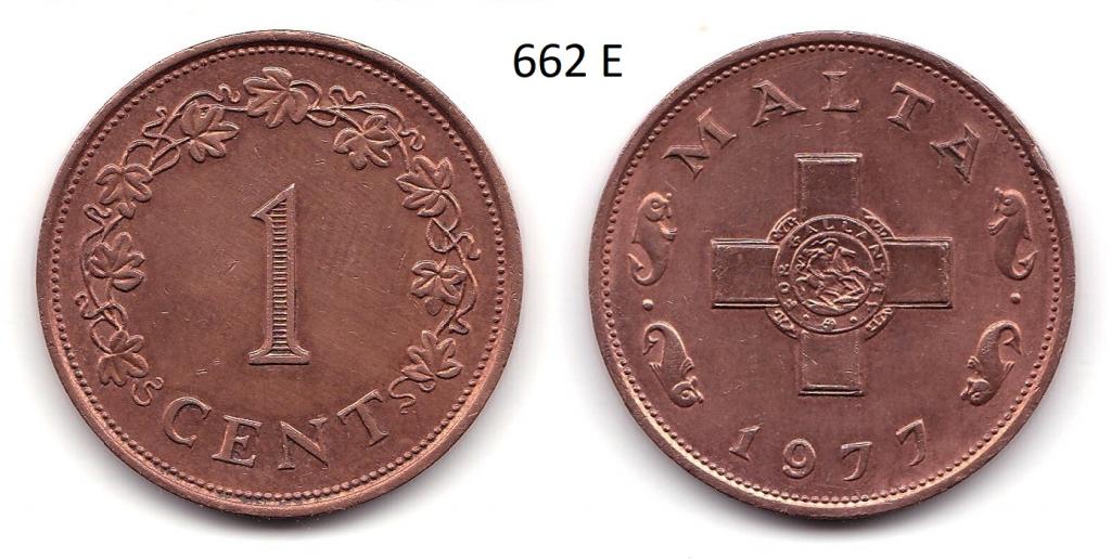 Мальта. 1 цент. 1977 год.