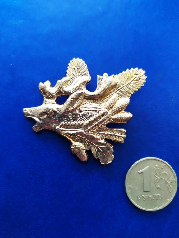 Значок,знак Олень,егерь,охота,легкий ."ЗОЛОТОЙ" в идеале.