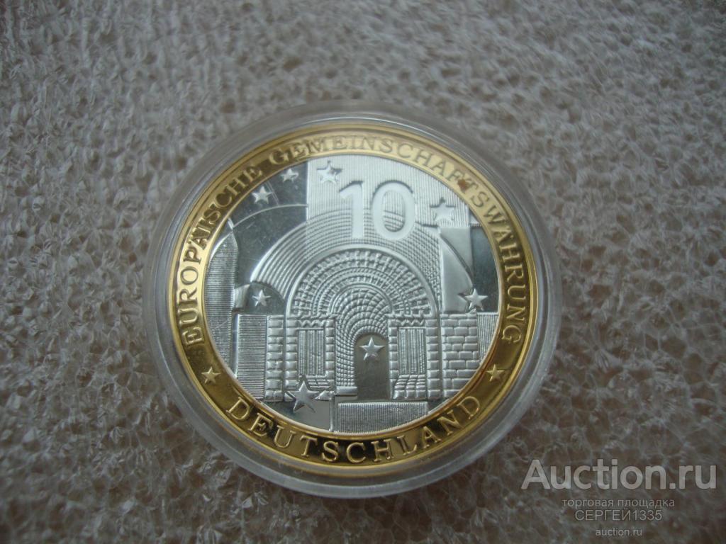 Германия жетон медаль 2004 10 евро 2004 Национальный парк Гамбургские ватты Ватенмеер СЕРЕБРО