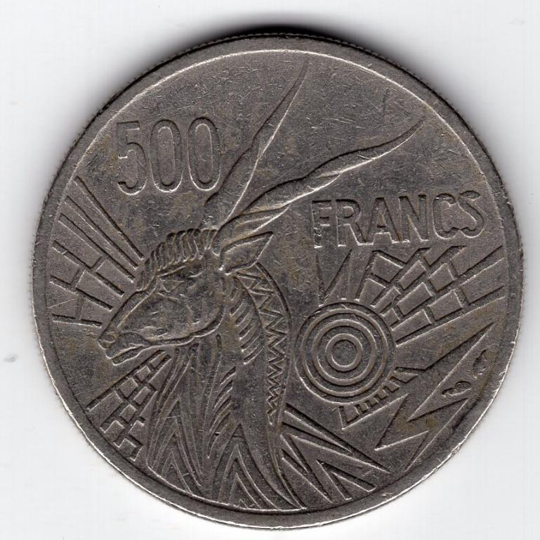 500 франков - Центральная Африка - 1976 С - KM#12