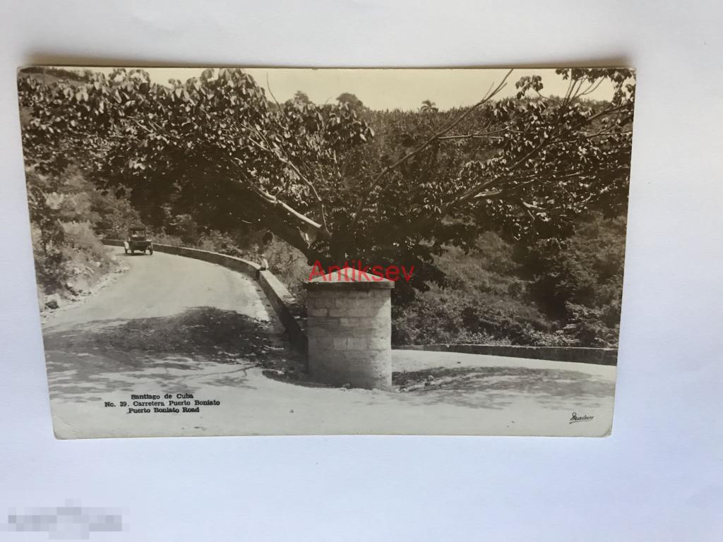 Открытка Куба Santlago de Cuba Puerto Boniato Road 30-е 