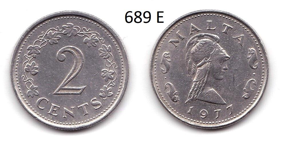 Мальта. 2 цента. 1977 год.
