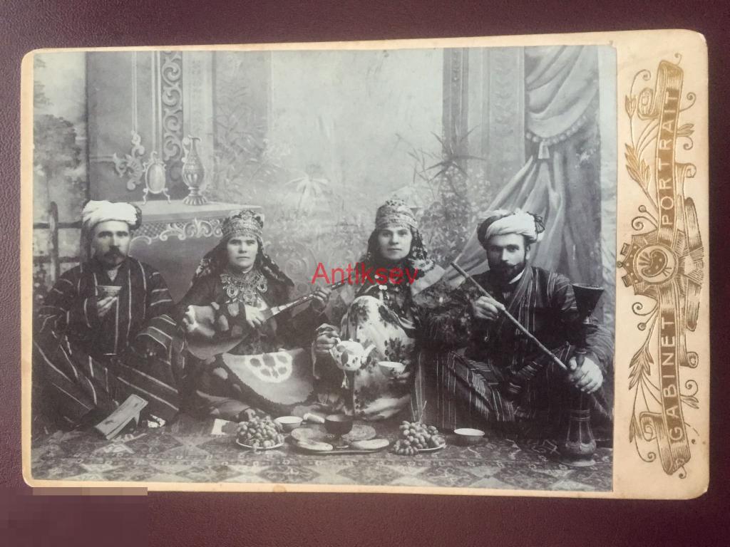 Фотография кабинет национальные костюмы туземная фотография Илхаць-Джанъ Ташкент редкость 
