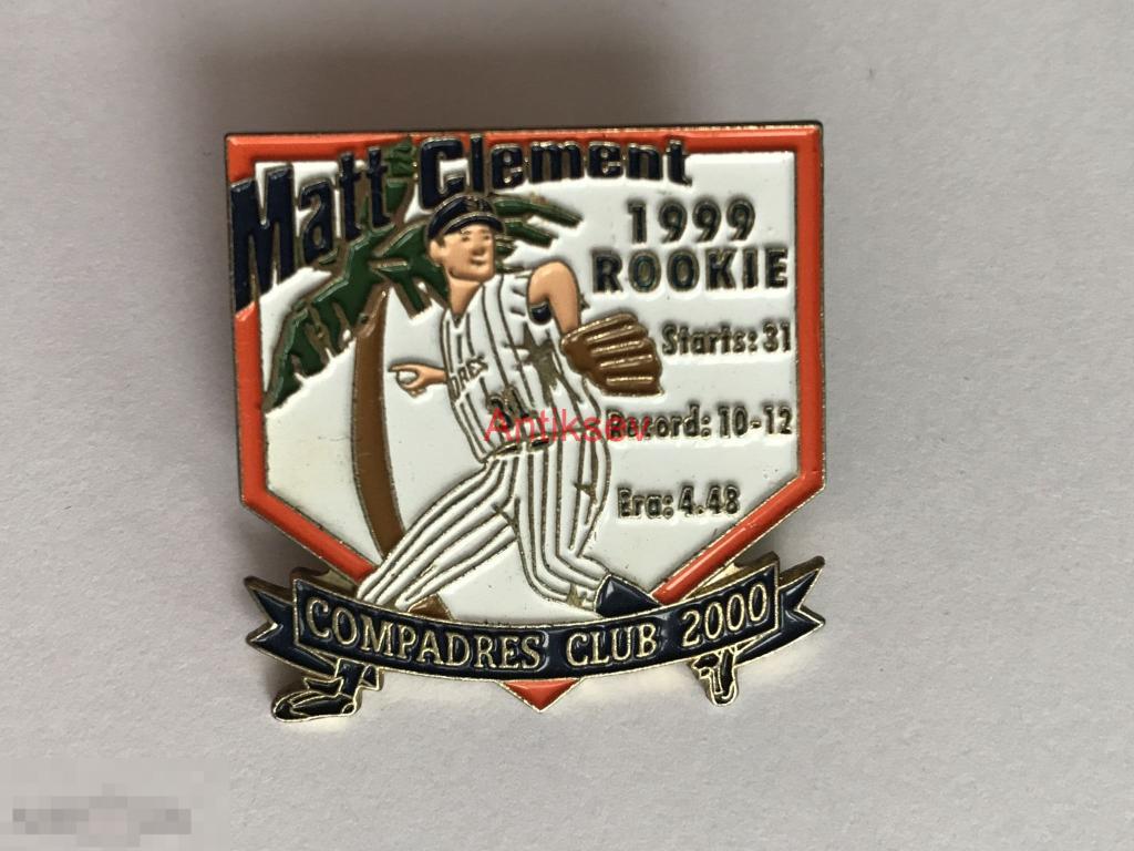 Знак спорт иностранный бейсбол Compadres club 2000 Rookie 1999 