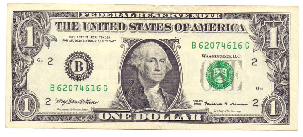 1 доллар 1999 год В 62074616 G США