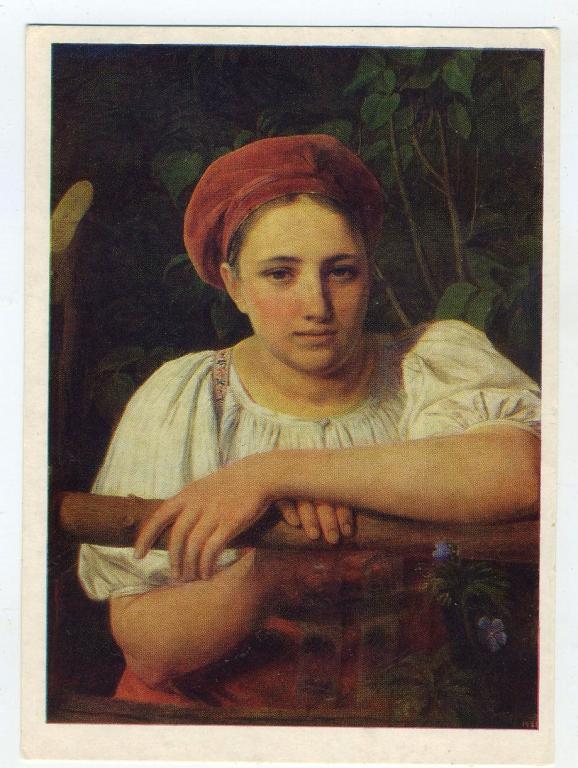 А.Г.Венецианов - Крестьянка Тверской губернии - живопись (Л-49)