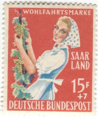 1958 Германия Саар крестьянка виноградарша н .*