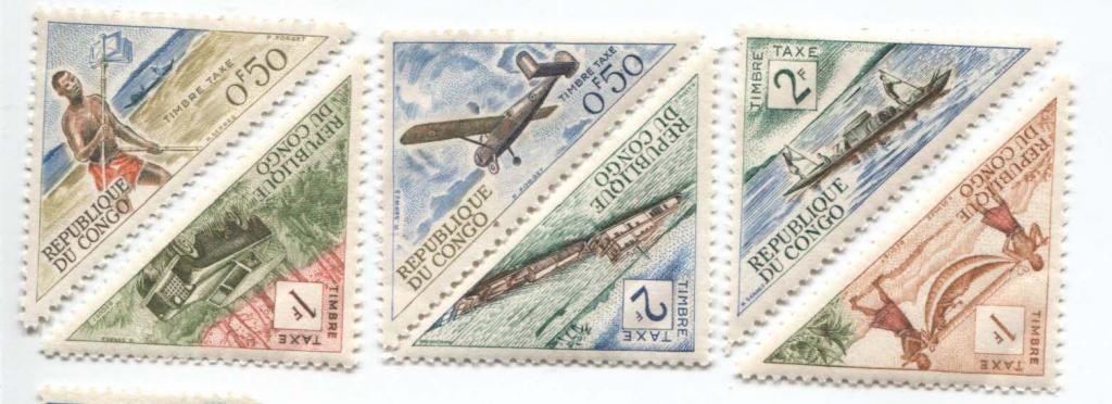 1960 Конго африканские сюжеты 6 служебных марок .*