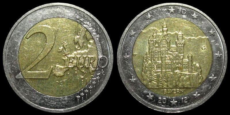 Евросоюз 2 евро 2012 (Германия. Бавария) G