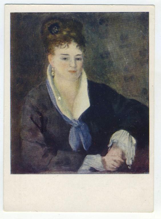 П.О.Ренуар - Дама в чёрном - живопись (Л-49)