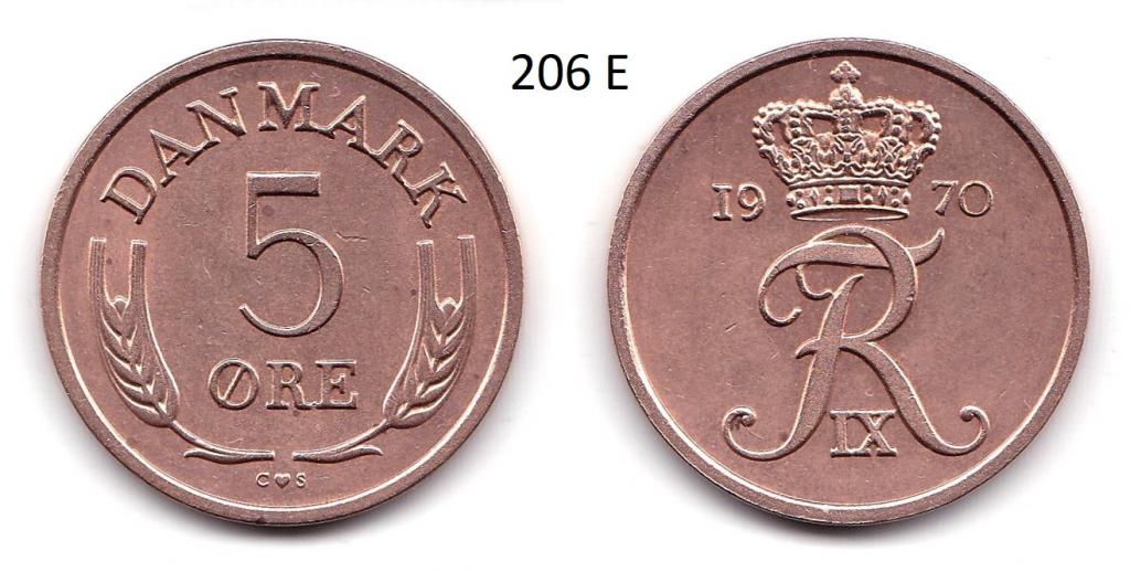 Дания. 5 эре. 1970 год.