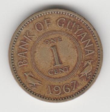 12.15 Гайана 1 цент 1967