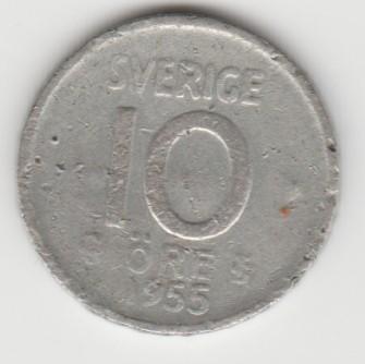 10.16 Швеция 10 эре 1955г
