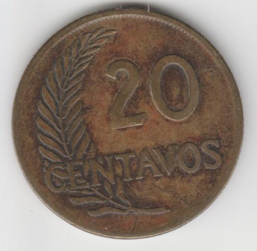 12.24 Перу 20 сентаво 1964г
