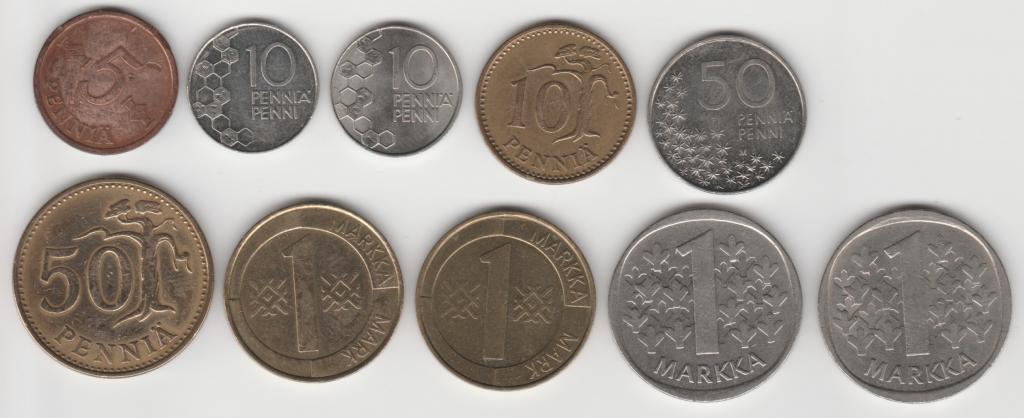 10.1 Финляндия набор 10 монет