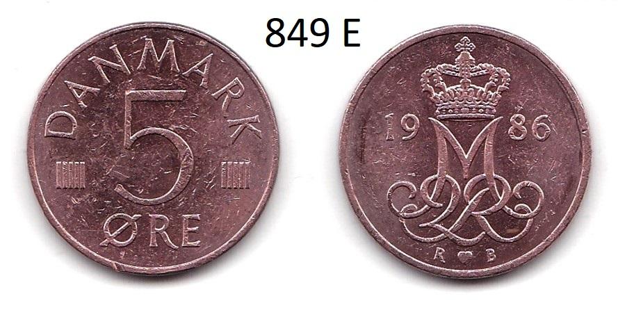 Дания. 5 эре. 1986 год.