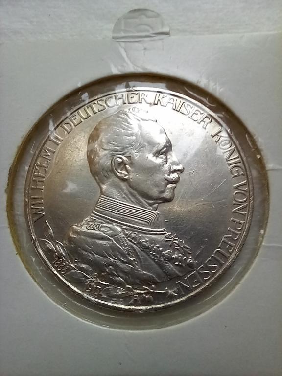 3 МАРКИ ПРУССИЯ "25 ЛЕТ ПРАВЛЕНИЯ"1913