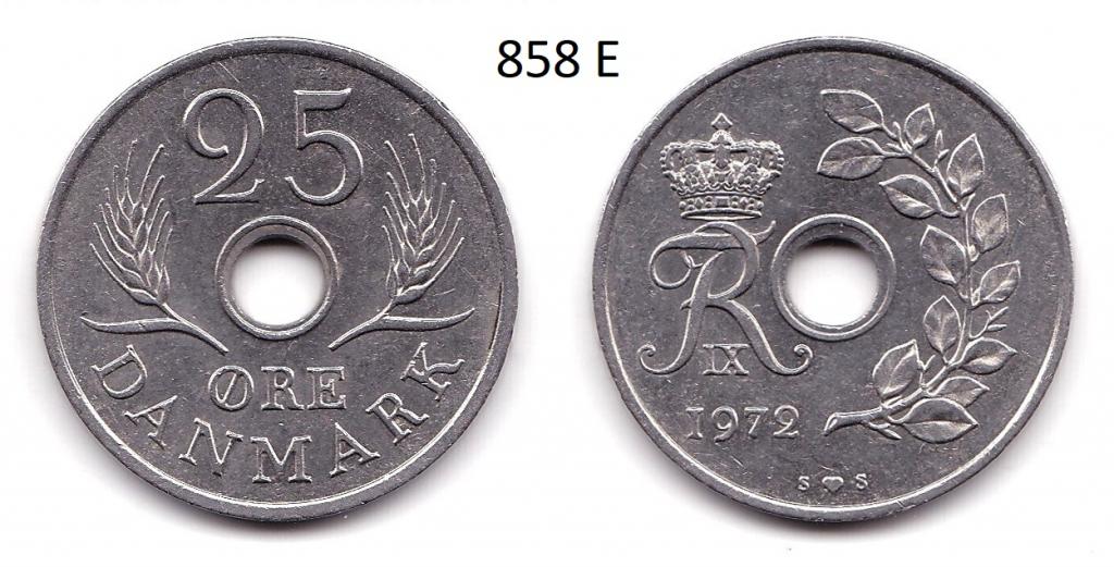 Дания. 25 эре. 1972 год.