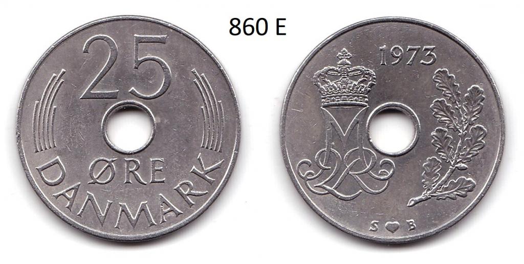 Дания. 25 эре. 1973 год.