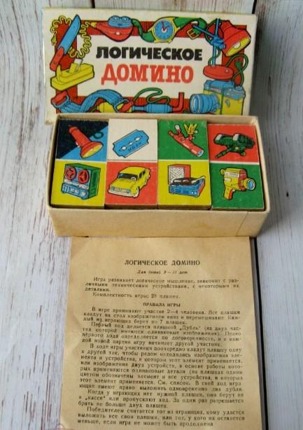 Игра Логическое домино развивающая с инструкцией 1987 г СССР