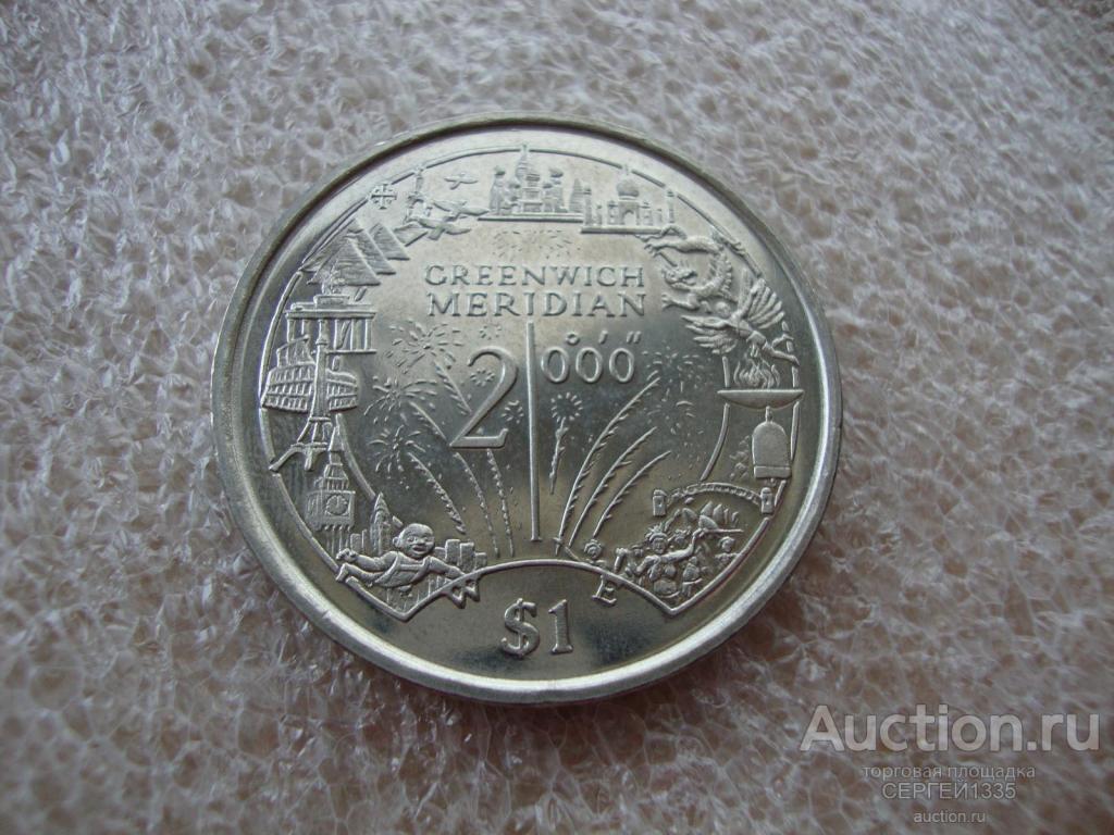 Либерия 1 доллар 2000 Гринвичский меридиан Миллениум
