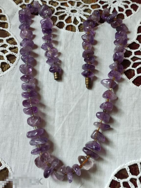 Бусы, натуральный аметист. СССР. 
