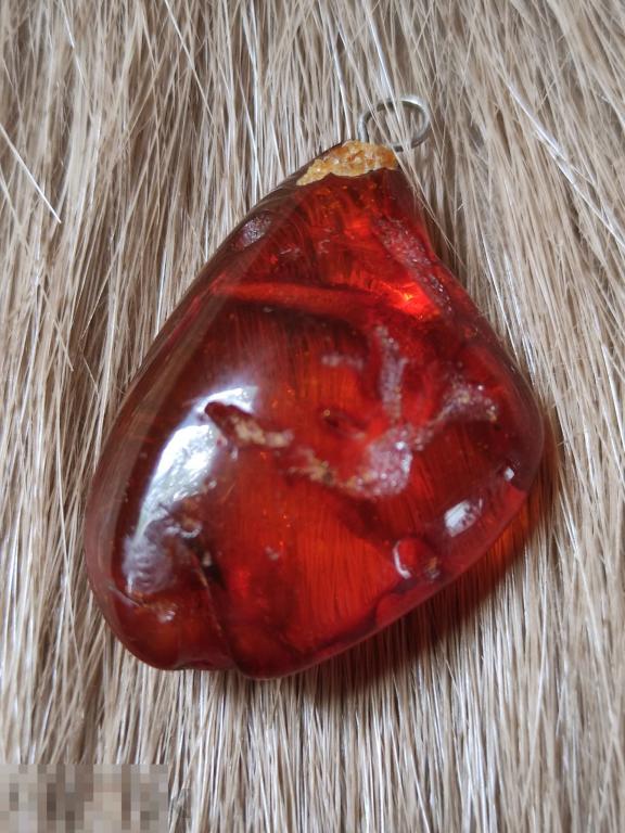 Кулон натуральный янтарь. Природный янтарь. СССР. 