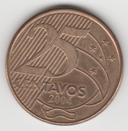 16.7 Бразилия 25 сентаво 2004г