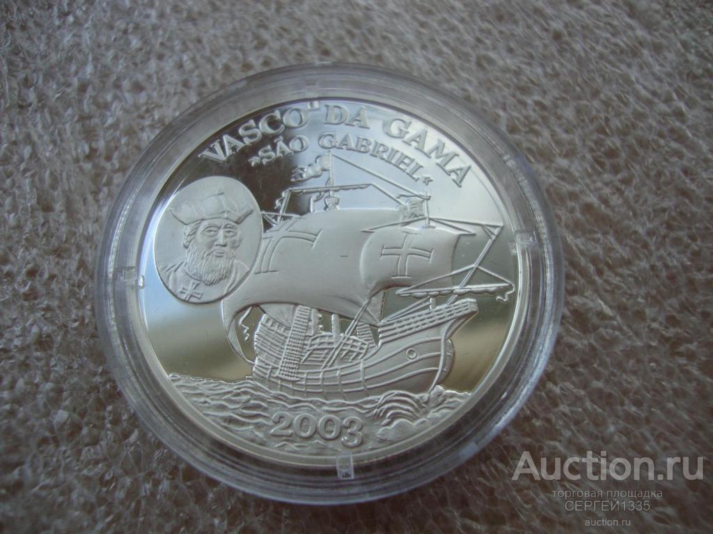 Сомали 100 шиллингов 2003 Корабль парусник Васко да Гама СЕРЕБРО