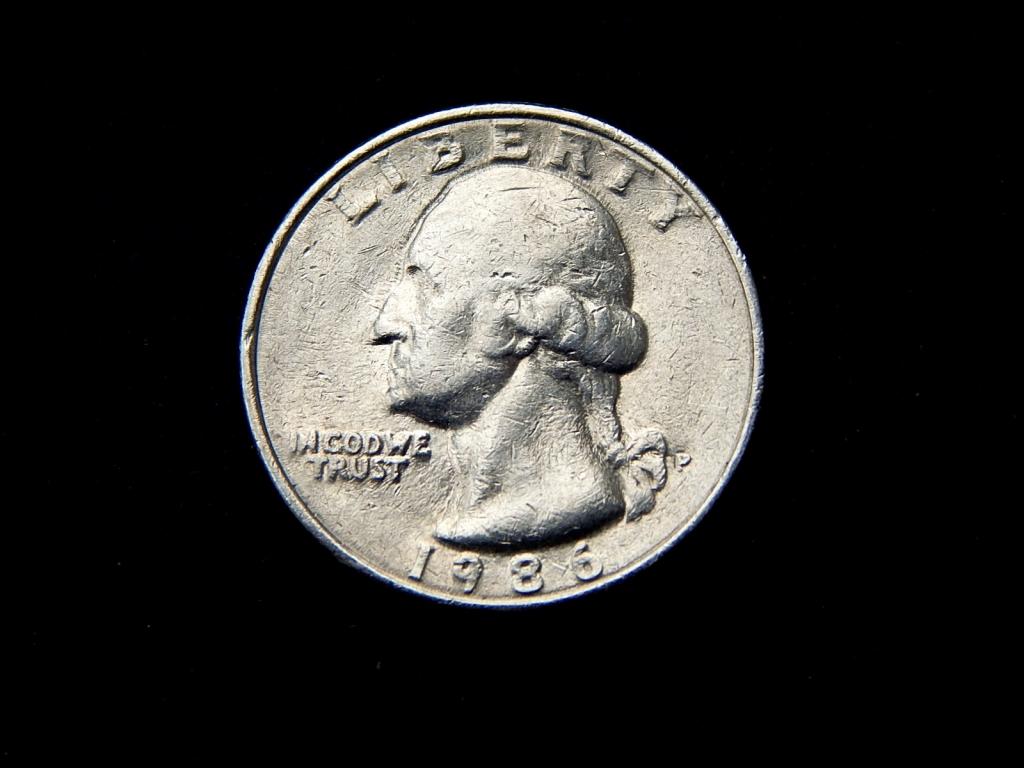 25 центов 1986 года "Р" США Ар47