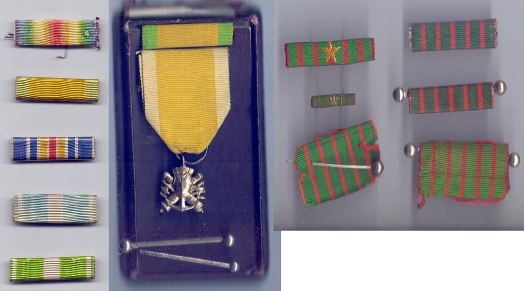 Колодки, ленты, штанги, шпанги к наградам 16 предметов  Первая Мировая и РАНЕЕ  Франция.