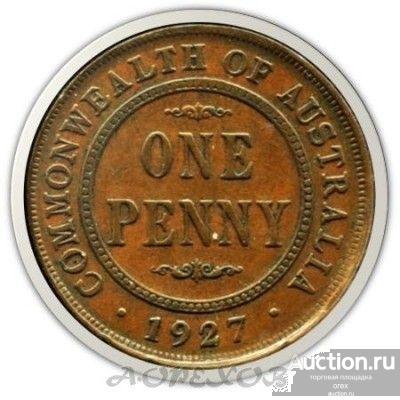 1 пенни 1927 Австралия (холдер)