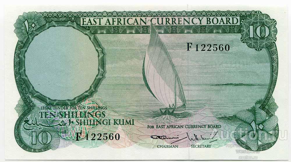 Восточная Африка 10 шиллингов 1964 г. KM 46 UNC