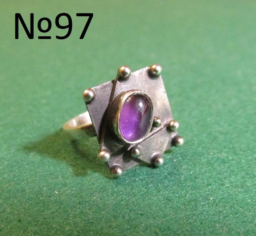 Кольцо серебро 925 №97 Аметист